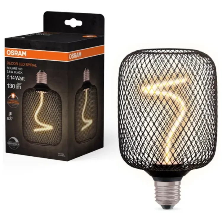 Alles OSRAM LED žarulja DECOR SPIRAL FILAMENT SQUARE 100 3.5W/1800K E27