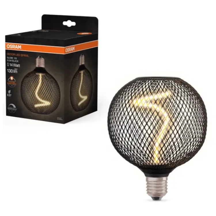 Alles OSRAM LED žarulja DECOR SPIRAL FILAMENT GLOBE 125 3.5W/1800K E27