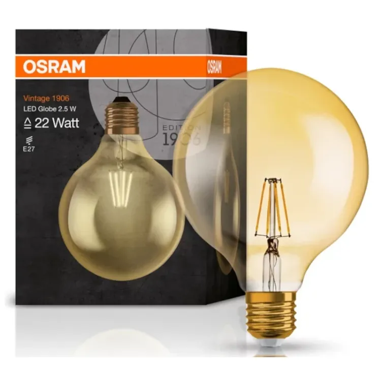 Alles OSRAM LED žarulja Vintage 1906 GLOBE 2.5W/2400K E27