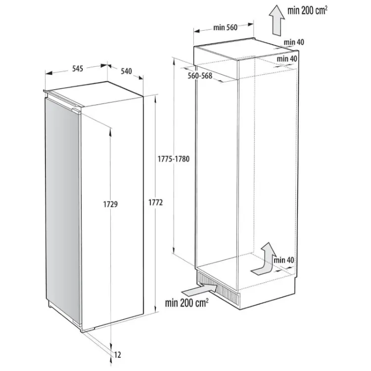 Alles GORENJE zamrzivač ugradbeni FNCI517E62WF