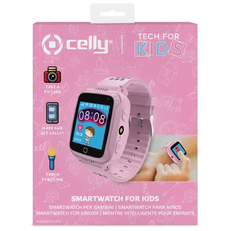 Alles CELLY pametni sat KIDS GPS rozi