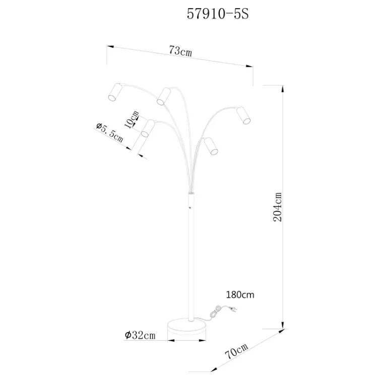 Alles GLOBO podna svjetiljka ROBBY 57910-5S