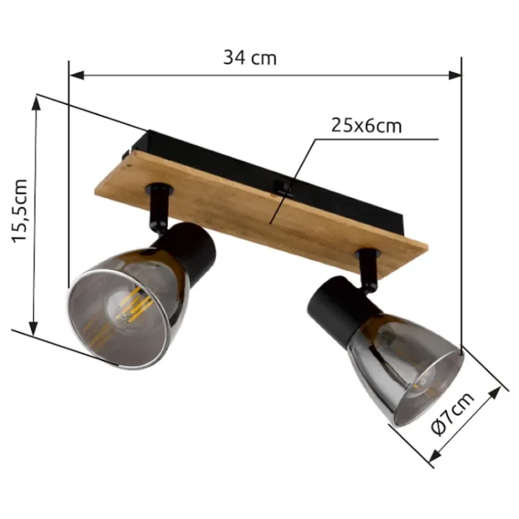 Alles GLOBO stropna svjetiljka CLAUDE 54307-2W