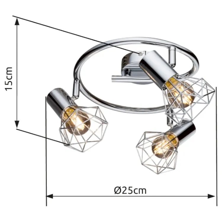 Alles GLOBO stropna svjetiljka XARA I 54802-3
