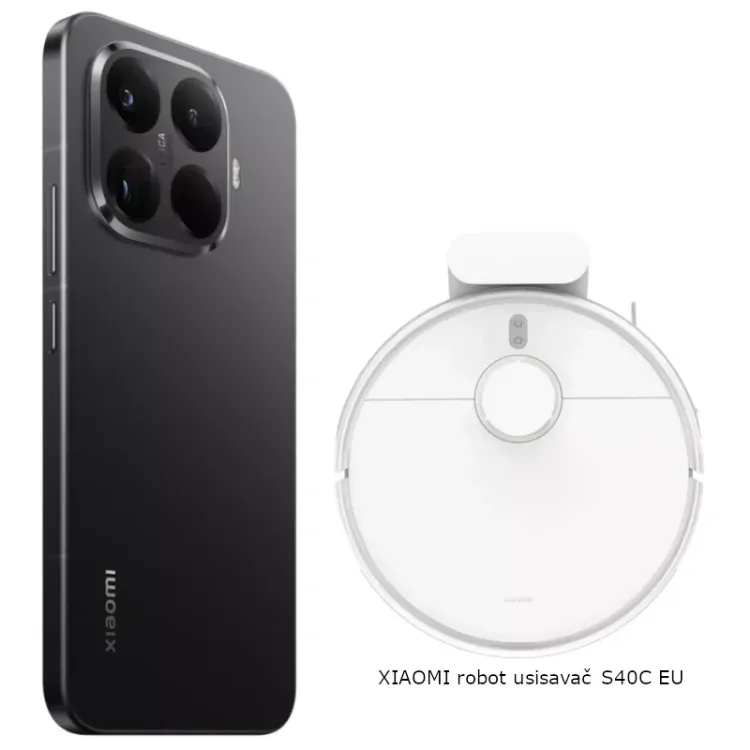 Alles XIAOMI mobilni telefoni 15T PRO 12/512GB CRNI + XIAOMI robot usisavač S40C EU