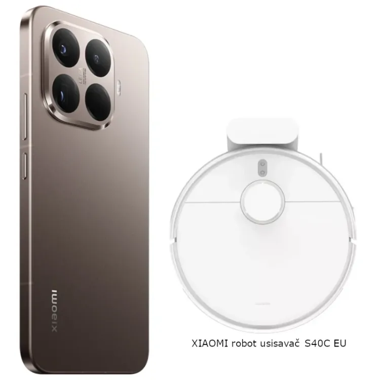 Alles XIAOMI mobilni telefoni 15T PRO 12/512GB ZLATNI + XIAOMI robot usisavač S40C EU