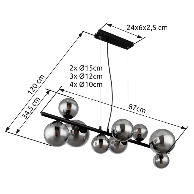 Alles GLOBO LED visilica RIHA 56133-9H