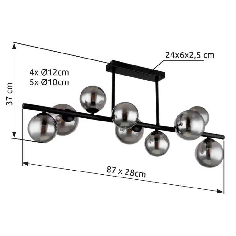Alles GLOBO LED visilica RIHA 56133-9D