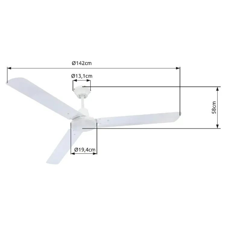 Alles GLOBO stropni ventilator FERRO 0310