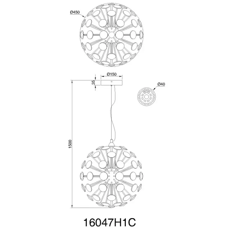 Alles GLOBO LED visilica VIRINA 16047H1C