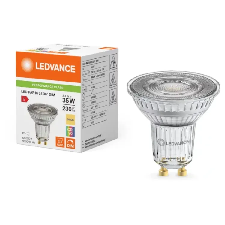 Alles LEDVANCE LED žarulja PAR16 35 36° DIM P 3.4W 930 GU10