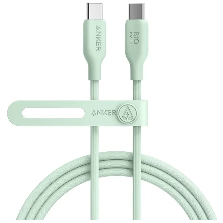 Alles ANKER kabel bio-based 543 USB-C ZELENI