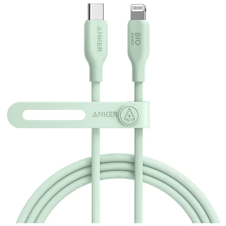 Alles ANKER kabel bio-based 541 USB-C na lightning ZELENI