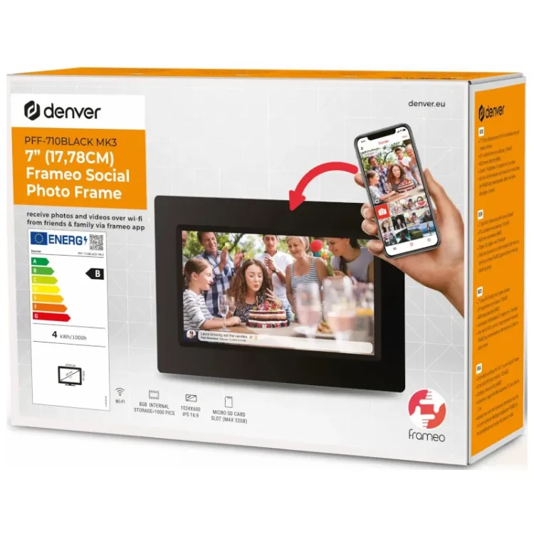 Alles DENVER okvir digitalni PFF-710 CRNI