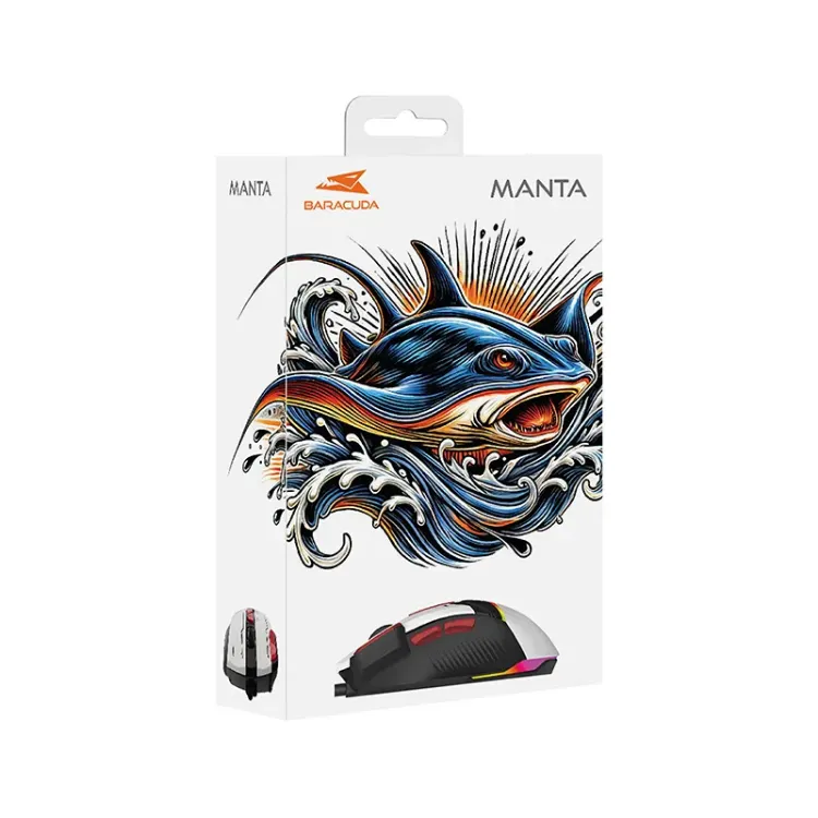 Alles BARACUDA miš gaming Manta BGM-042 bijeli