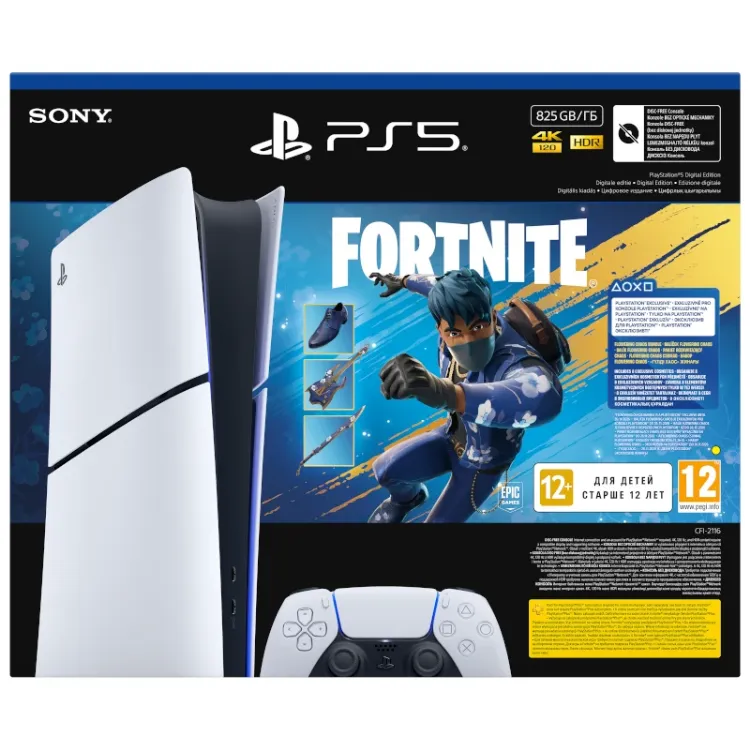 Alles PLAYSTATION 5 Slim Digital Edition E chassis + Fortnite Flowering Chaos VCH
