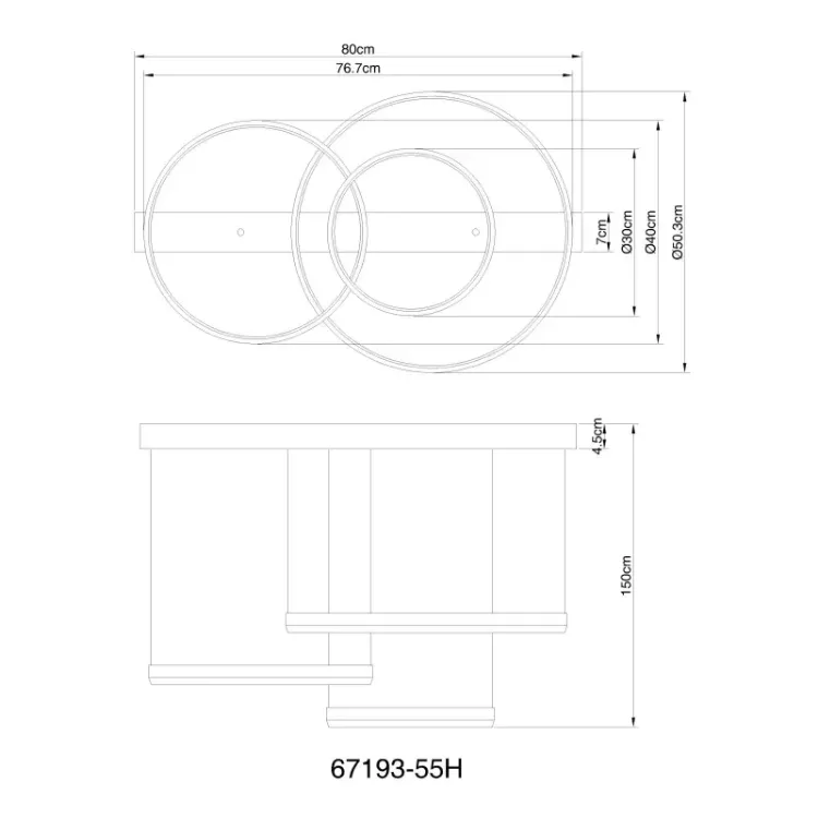 Alles GLOBO LED visilica HALLI 67193-55H