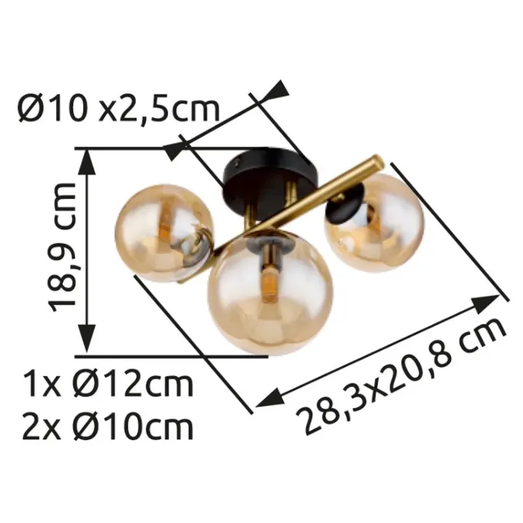 Alles GLOBO LED stropna svjetiljka RIHA 56135-3W