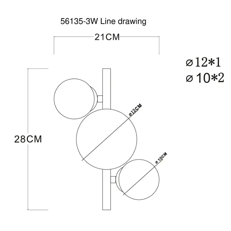 Alles GLOBO LED stropna svjetiljka RIHA 56135-3W