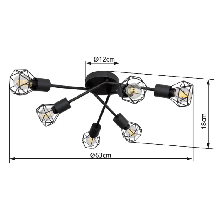 Alles GLOBO stropna svjetiljka XARA I 54802S-6