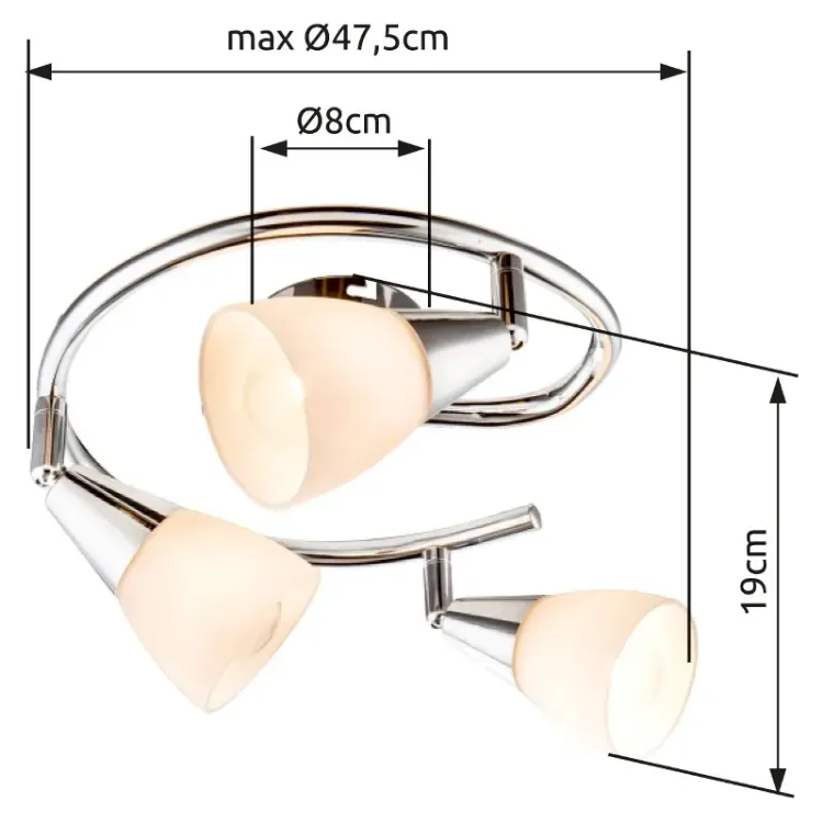 Alles GLOBO stropna svjetiljka TADEUS 54919-3