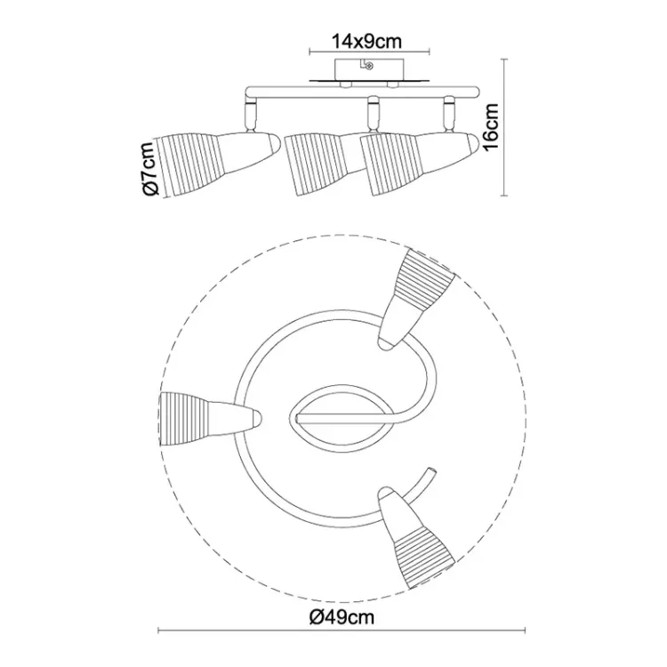 Alles GLOBO LED stropna svjetiljka CALEB 54536-3