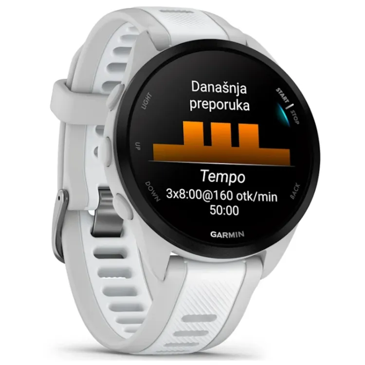 Alles GARMIN pametni sat FORERUNNER 165 Mist Gray Whitestone