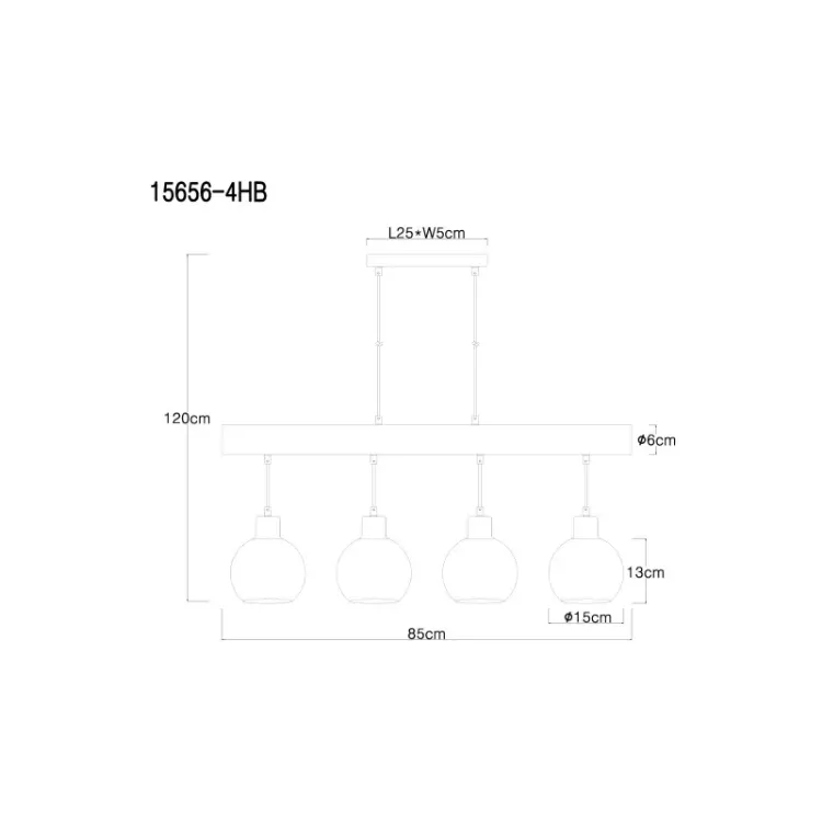 Alles GLOBO visilica MOITAS 15656-4HB