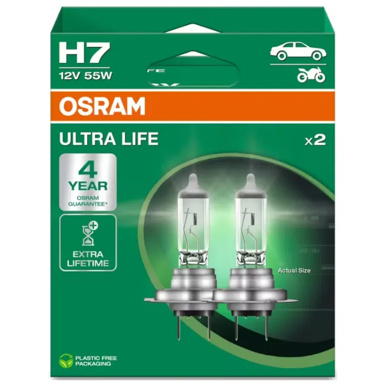 Alles OSRAM auto žarulja Ultra Life H7 12V 55W Duobox