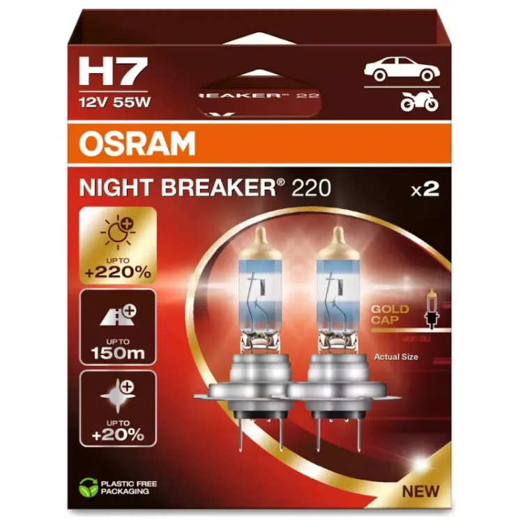 Alles OSRAM auto žarulja Night Breaker H7 12V 55W Duobox