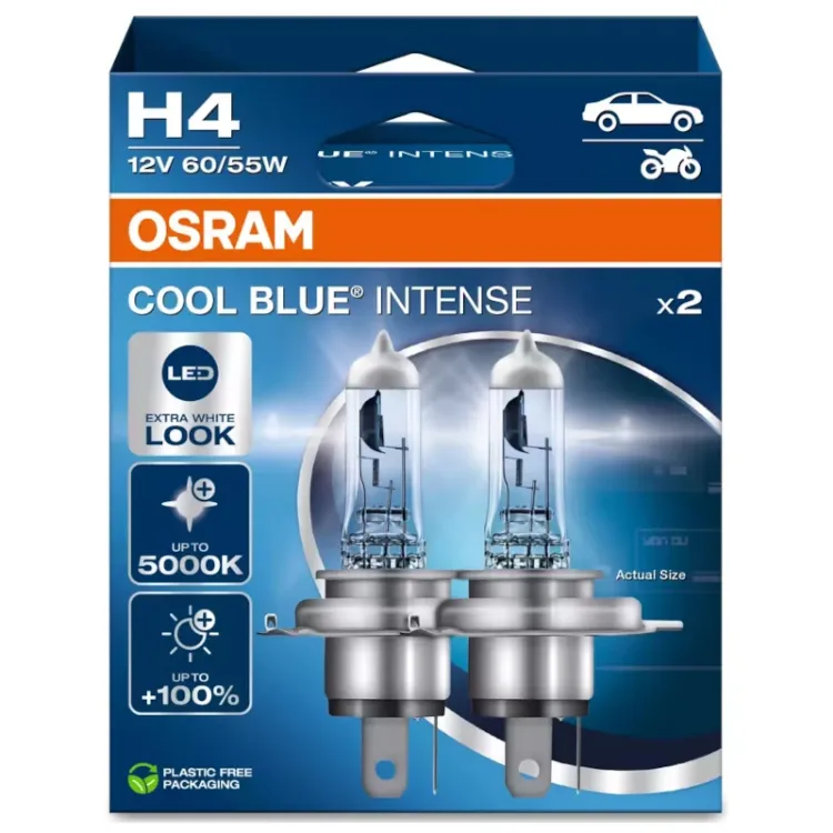 Alles OSRAM auto žarulja Cool Blue Intense H4 12V 60/55W Duobox