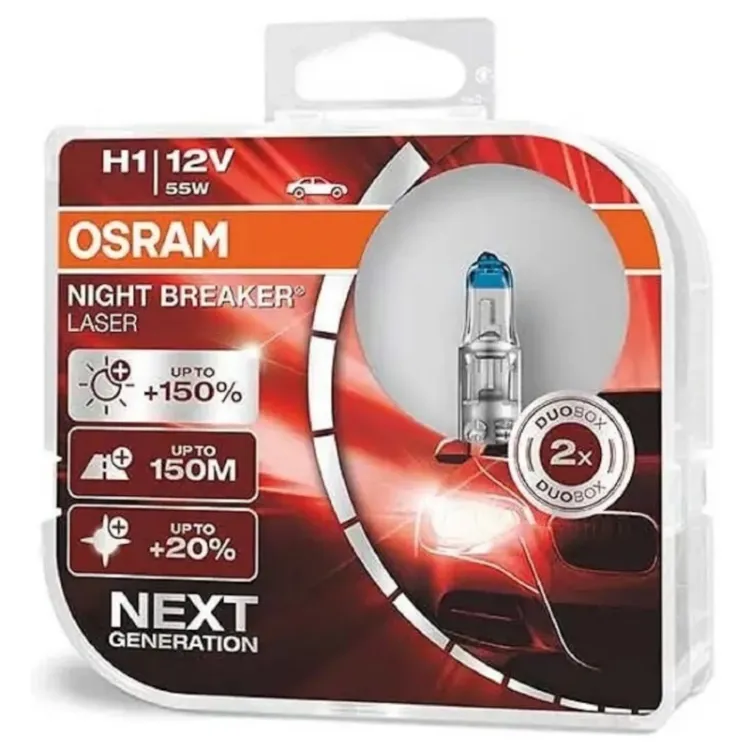Alles OSRAM auto žarulja Night Breaker Laser H1 12V 55W Duobox