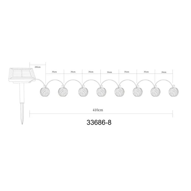 Alles GLOBO solarni svjetlosni lanac 33686-8