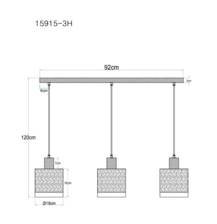 Alles GLOBO visilica UNDERWOOD 15915-3H