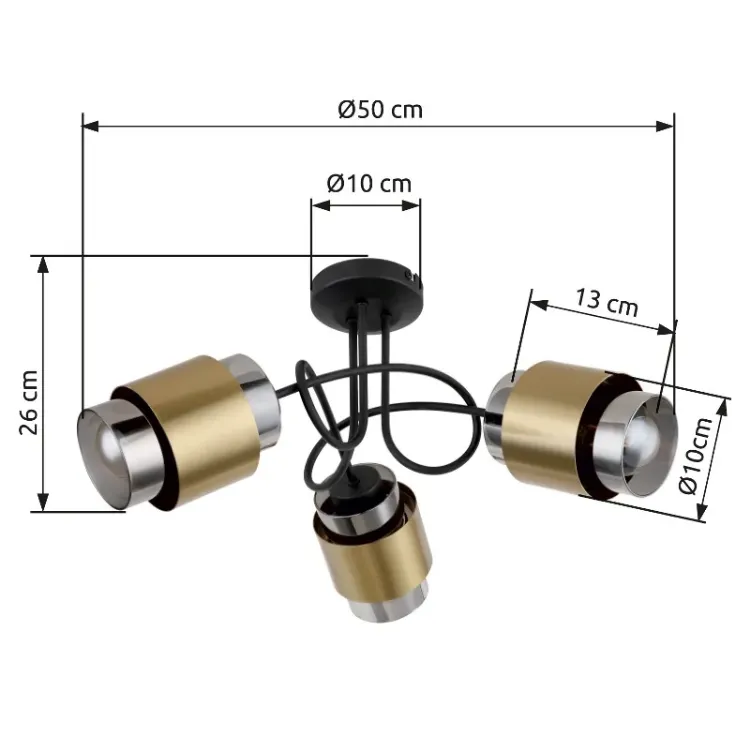 Alles GLOBO stropna svjetiljka MILLEY 15560-3D
