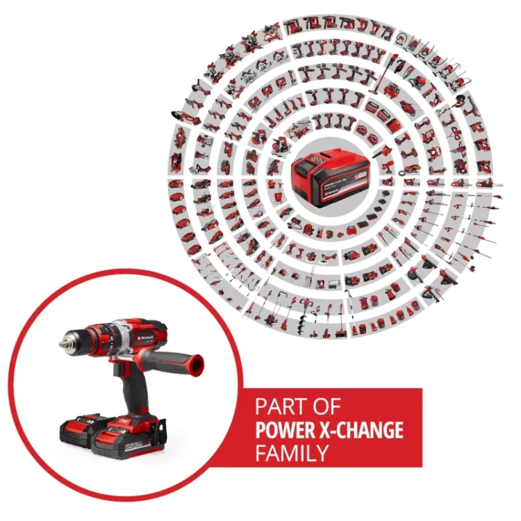 Alles EINHELL bušilica akumulatorska udarna TE-CD 18/48 Li-i (2x2,0Ah)