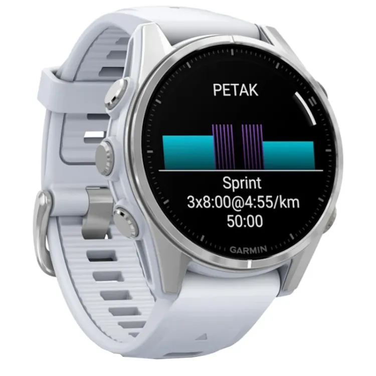 Alles GARMIN pametni sat FENIX 8 AMOLED 43mm Silver Whitestone