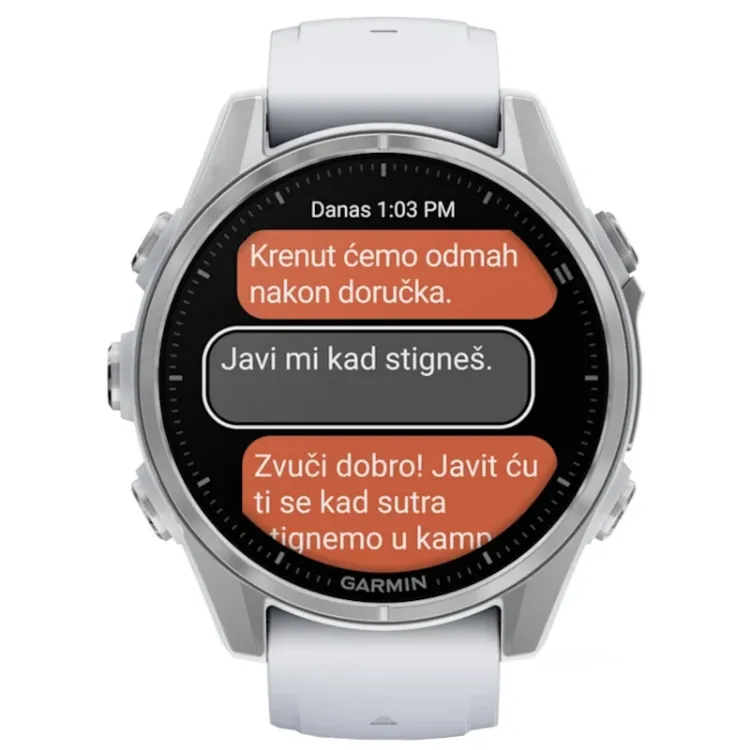 Alles GARMIN pametni sat FENIX 8 AMOLED 43mm Silver Whitestone
