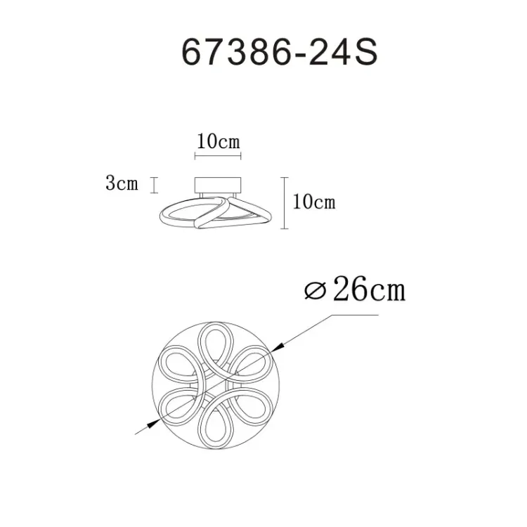 Alles GLOBO LED stropna svjetiljka MELISAND 67386-24S