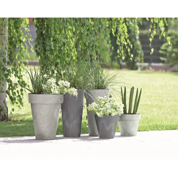 Alles Cvjetnjak TUBUS SLIM BETON 30 cm antracit