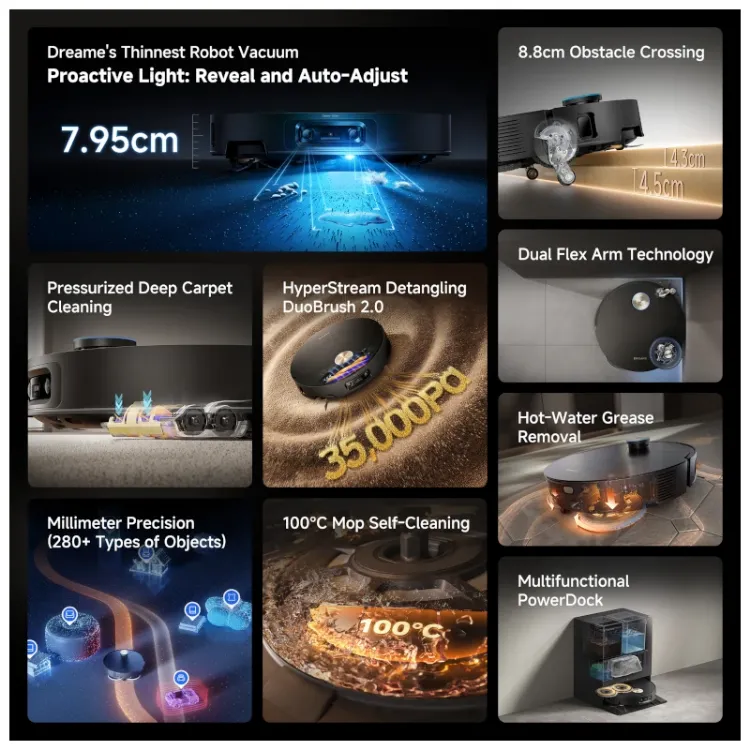 Alles DREAME usisavač robotski X60 Ultra Complete crni