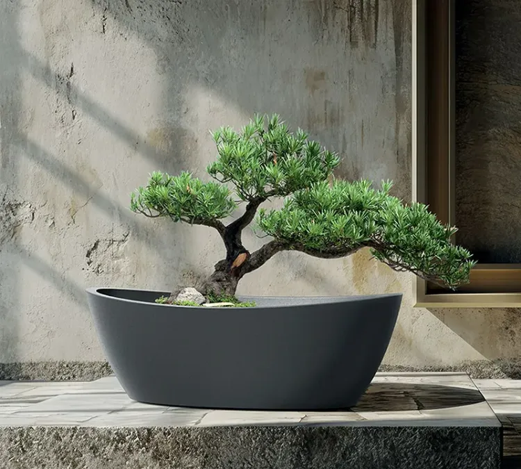 Alles Cvjetnjak ARIA OVAL 60 x 28 cm grafit