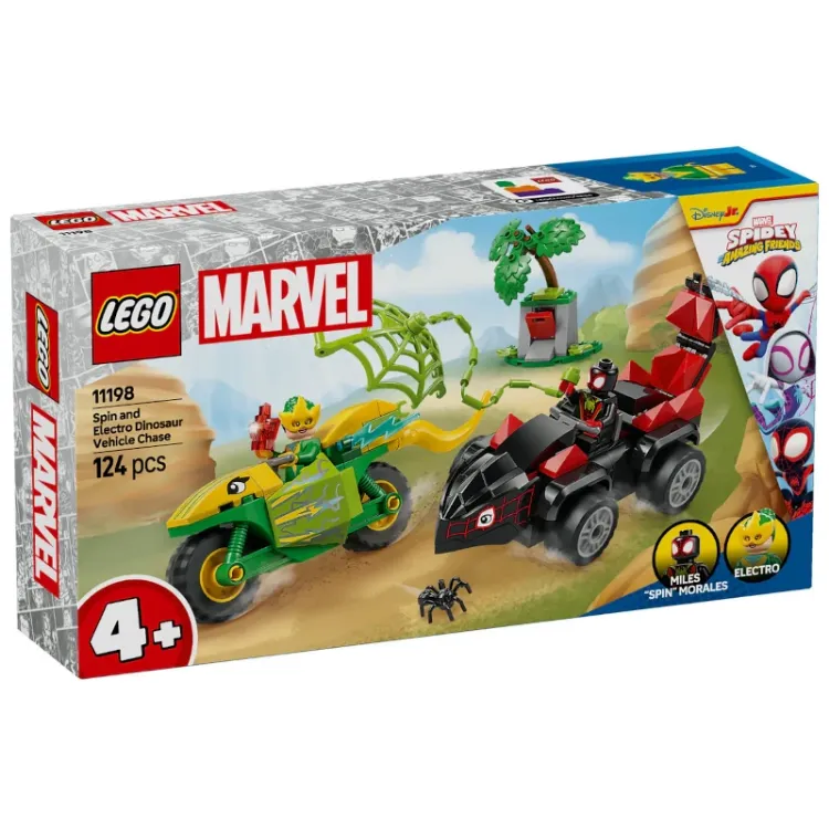 Alles LEGO MARVEL Spin i Electro u dinosaurskim vozilima