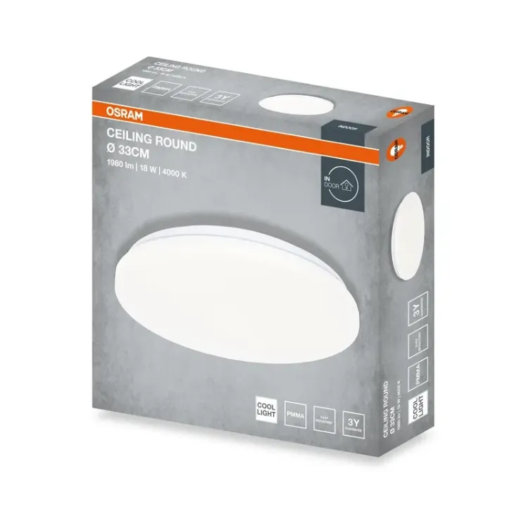 Alles OSRAM LED plafonjera CEILING ROUND 18 W 4000K