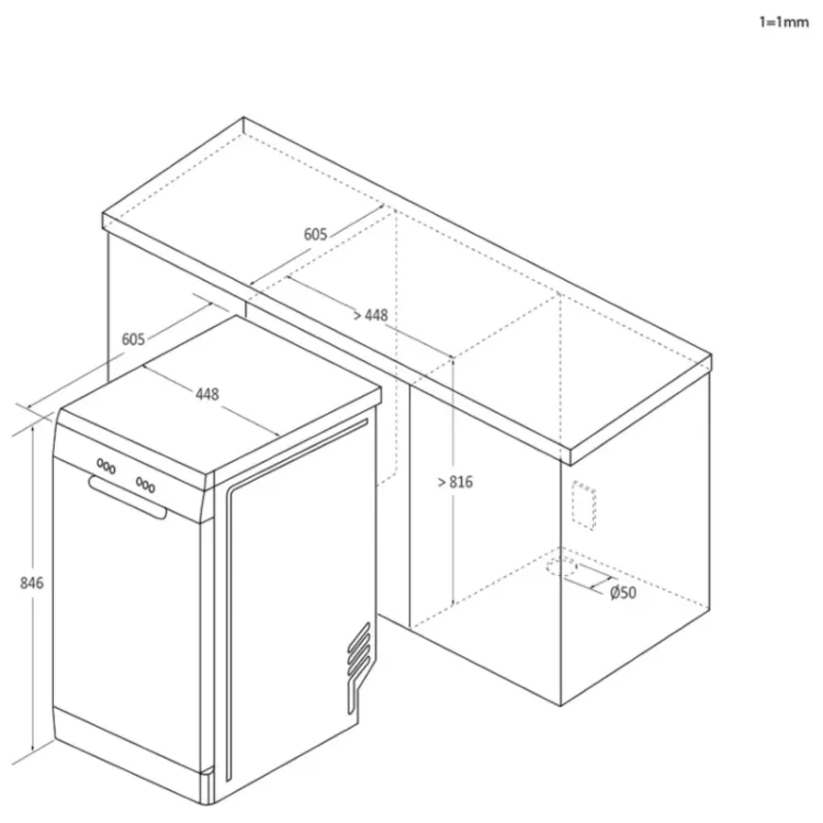 Alles CANDY perilica posuđa CDPH 2D1047W-01