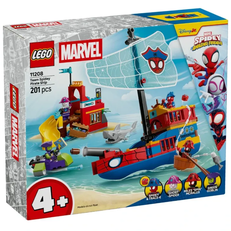 Alles LEGO MARVEL piratski brod tima Spidey