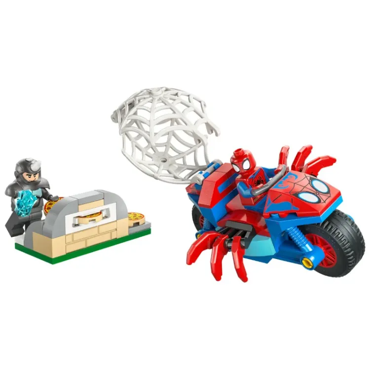 Alles LEGO MARVEL Spidey na motociklu protiv Rhina
