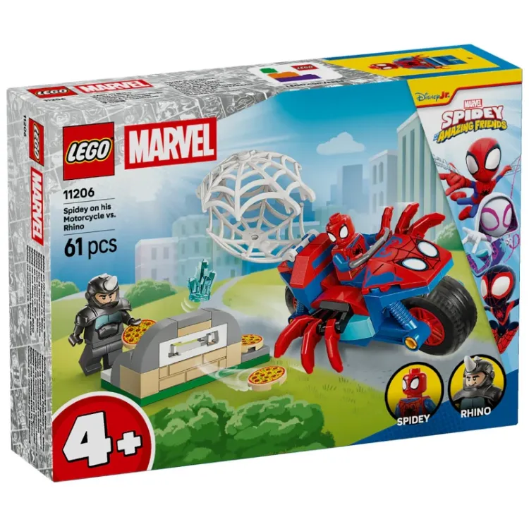 Alles LEGO MARVEL Spidey na motociklu protiv Rhina