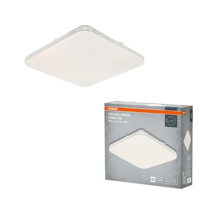 Alles OSRAM LED plafonjera CEILING GRIDO SQUARE 24 W 4000K
