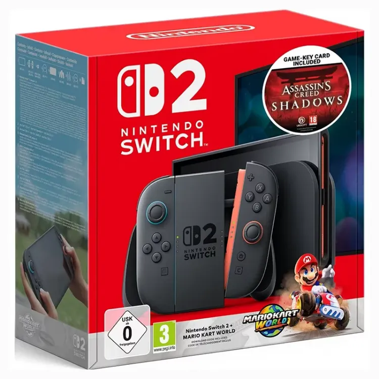 Alles NINTENDO konzola Switch 2 + Mario Kart World i Assassin's Creed Shadows